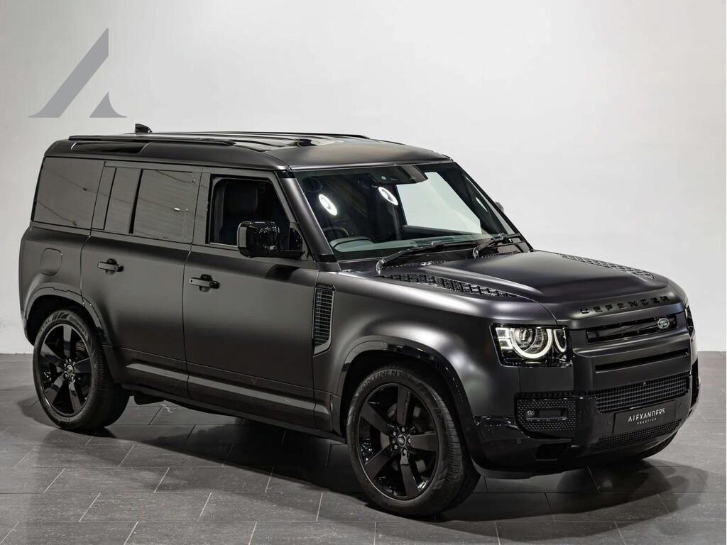 An exterior shot of the front right on a 2024 Land Rover Defender 110