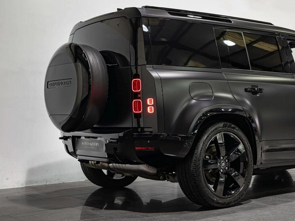 An exterior shot of the rear right on a 2024 Land Rover Defender 110