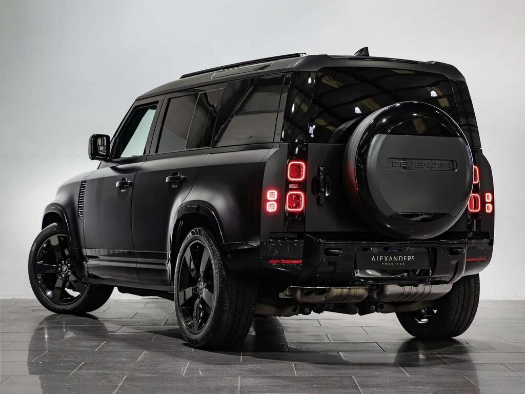 An exterior shot of the rear left on a 2024 Land Rover Defender 110