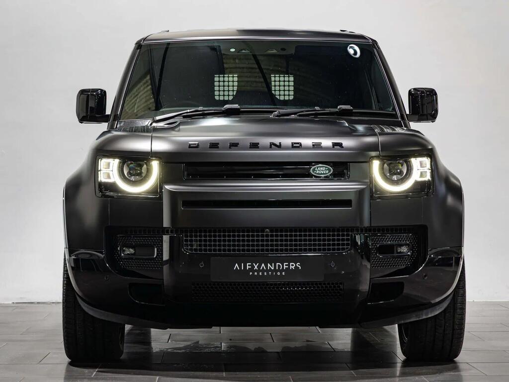 An exterior shot of the front on a 2024 Land Rover Defender 110