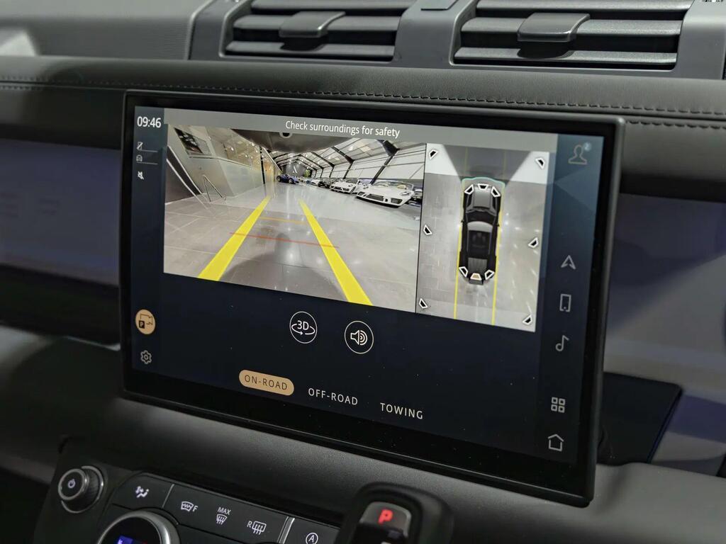 An interior shot of the infotainment system on a 2024 Land Rover Defender 110