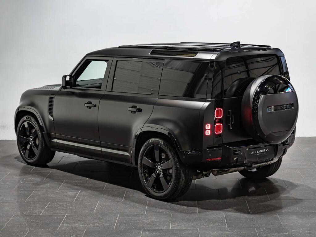 An exterior shot of the rear left on a 2024 Land Rover Defender 110