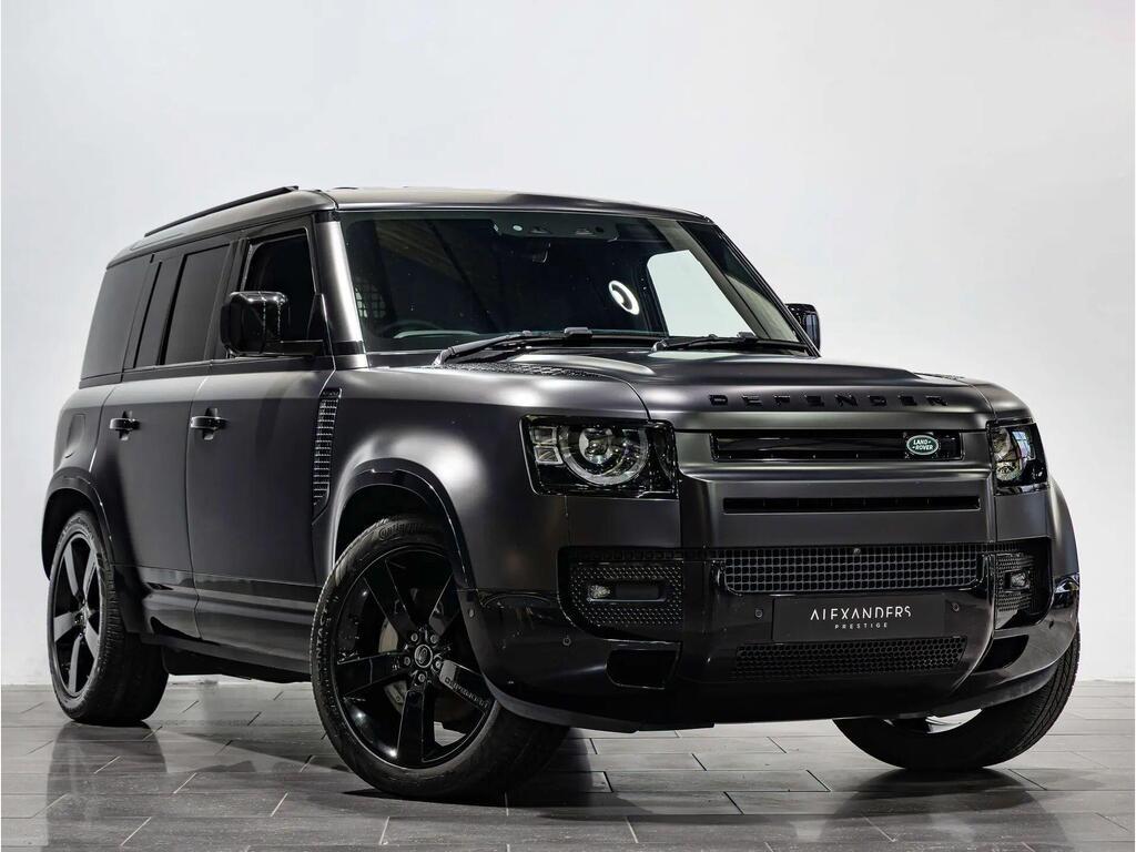 An exterior shot of the front right on a 2024 Land Rover Defender 110