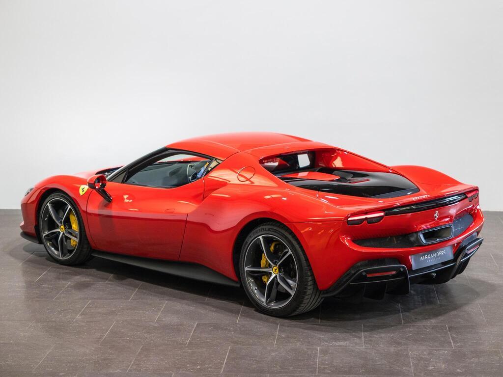 An exterior shot of the front right on a 2022 Ferrari 296 GTB