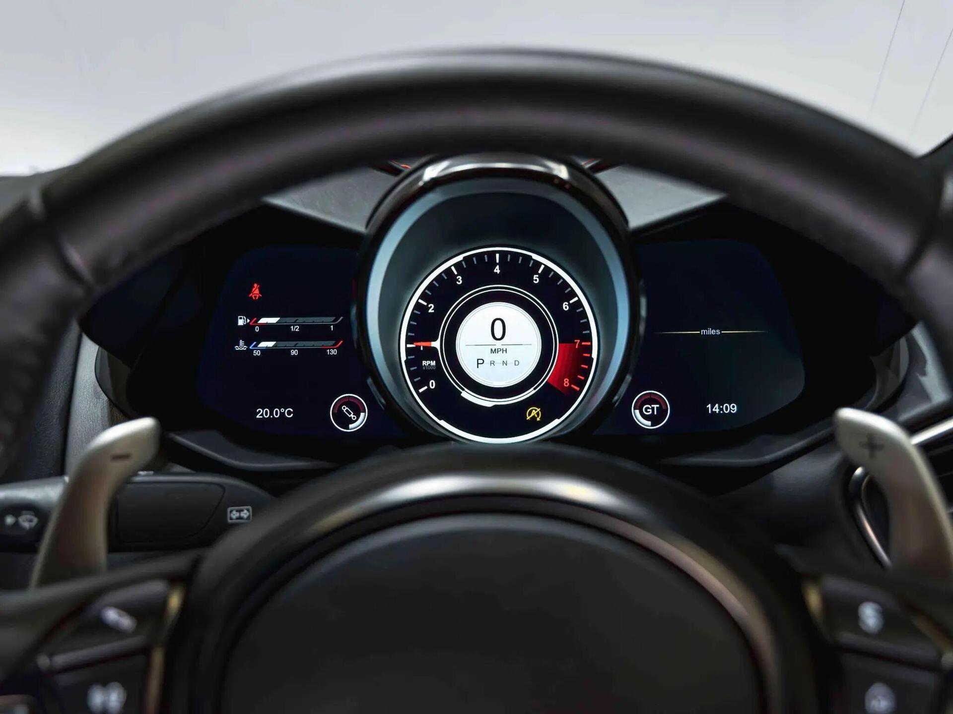 An interior shot of the driver instruments on a 2019 Aston Martin DBS