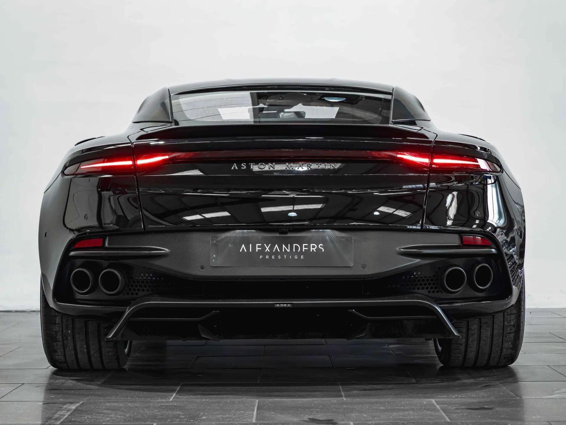 An exterior shot of the rear on a 2019 Aston Martin DBS