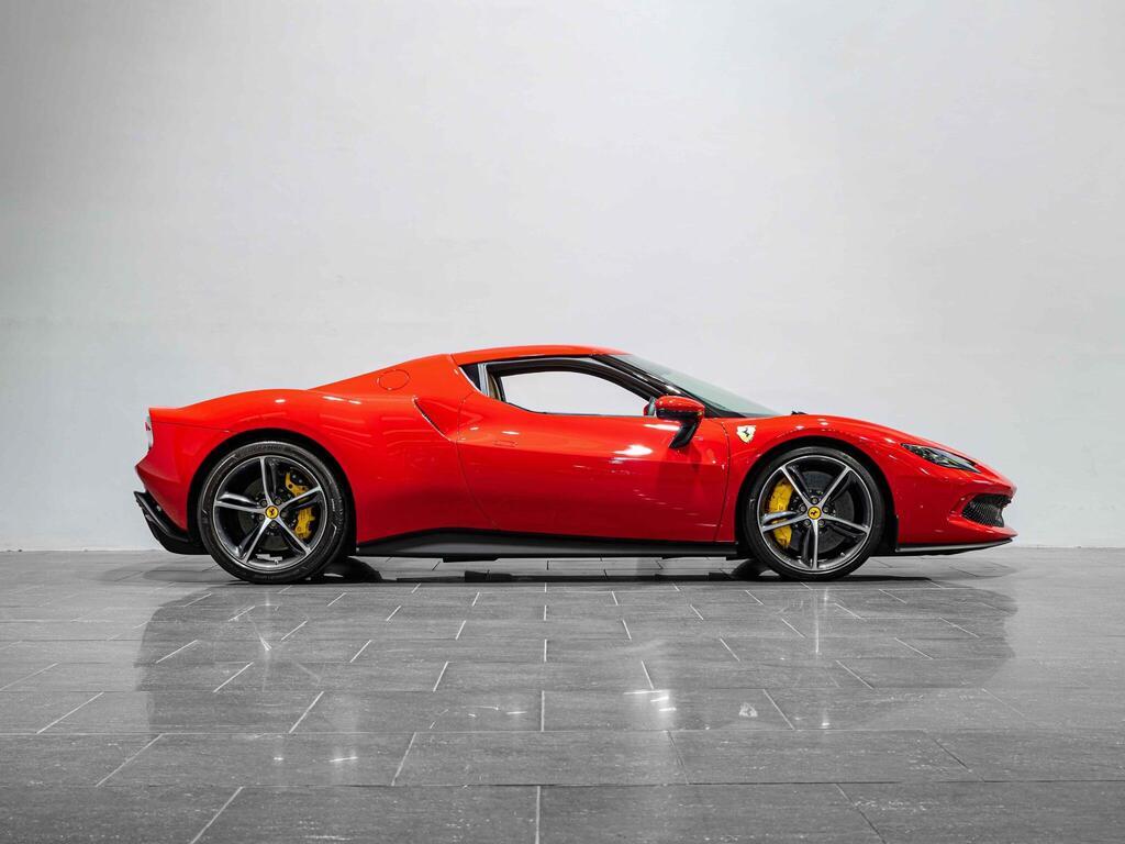 An exterior shot of the side right on a 2022 Ferrari 296 GTB