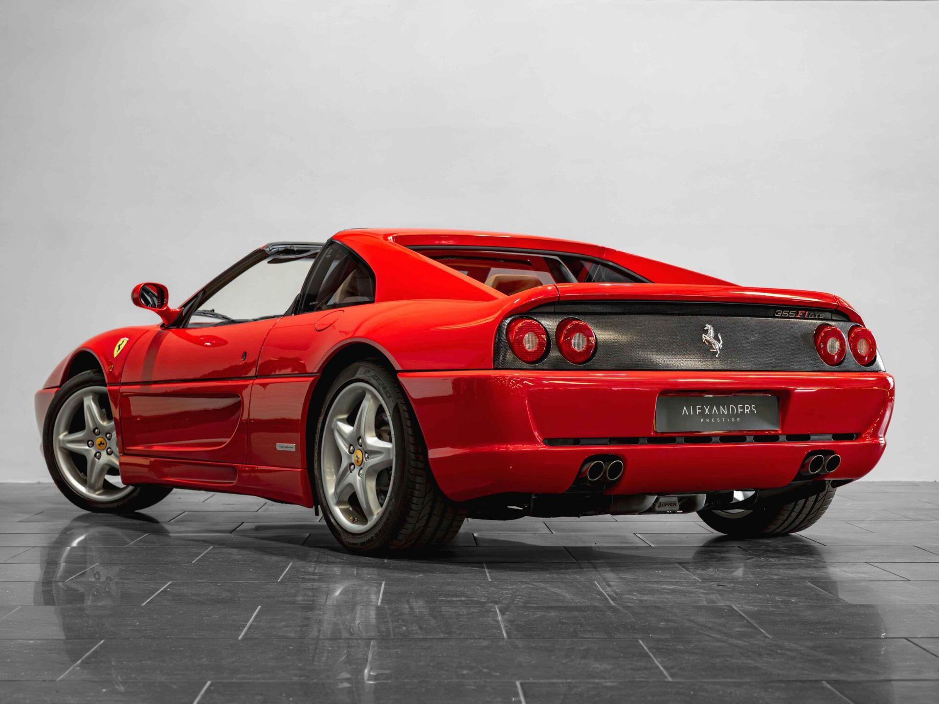 An exterior shot of the front right on a 1997 Ferrari F355