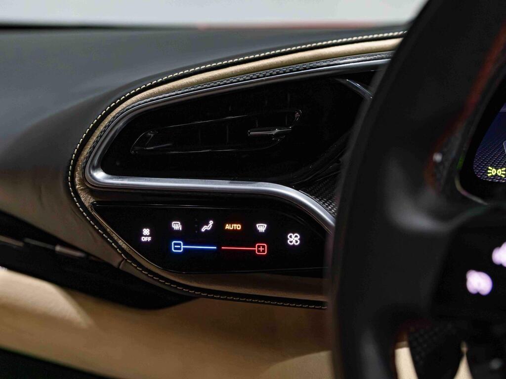 An interior shot of the misc controls on a 2022 Ferrari 296 GTB