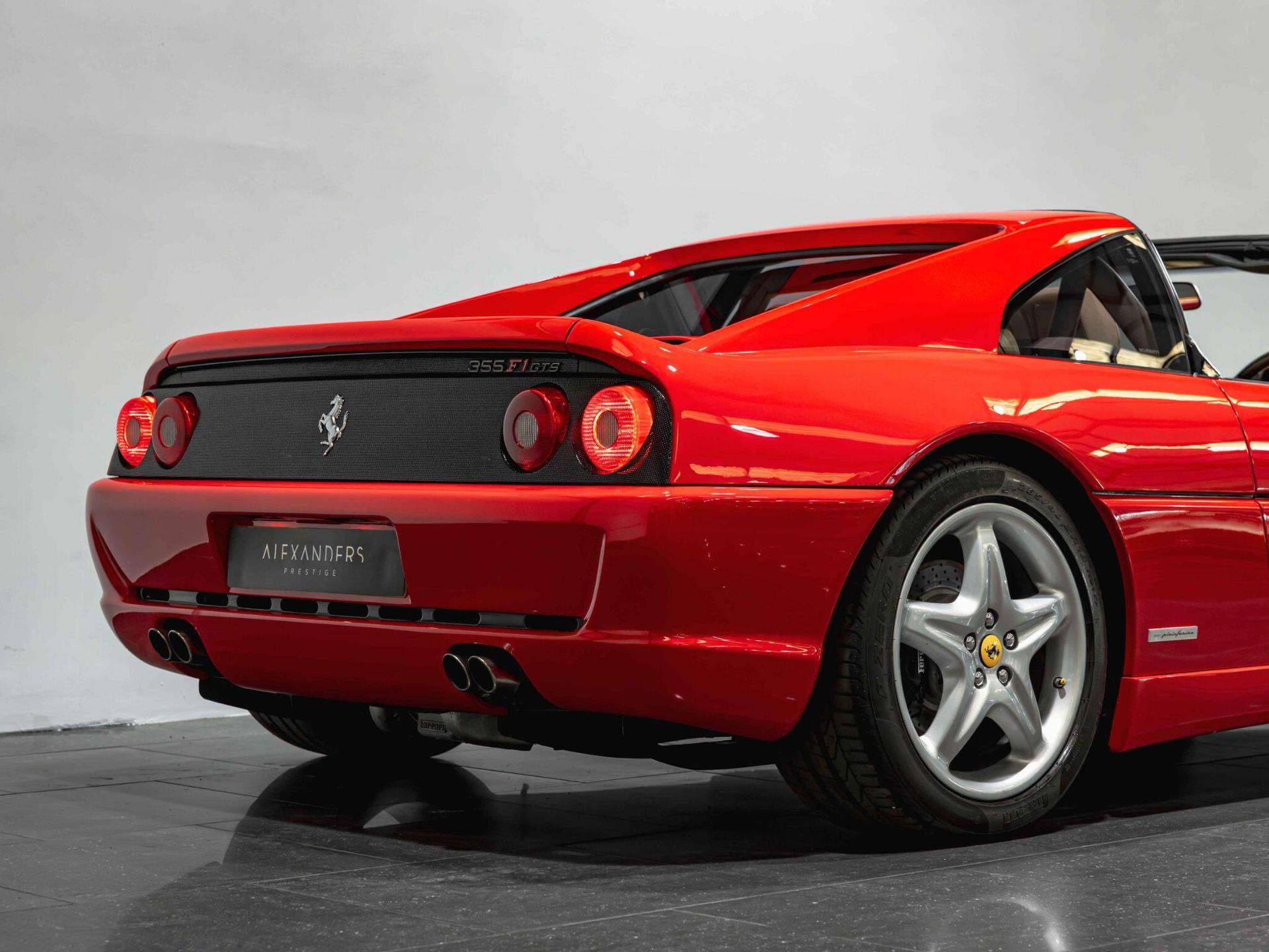 An exterior shot of the rear right on a 1997 Ferrari F355