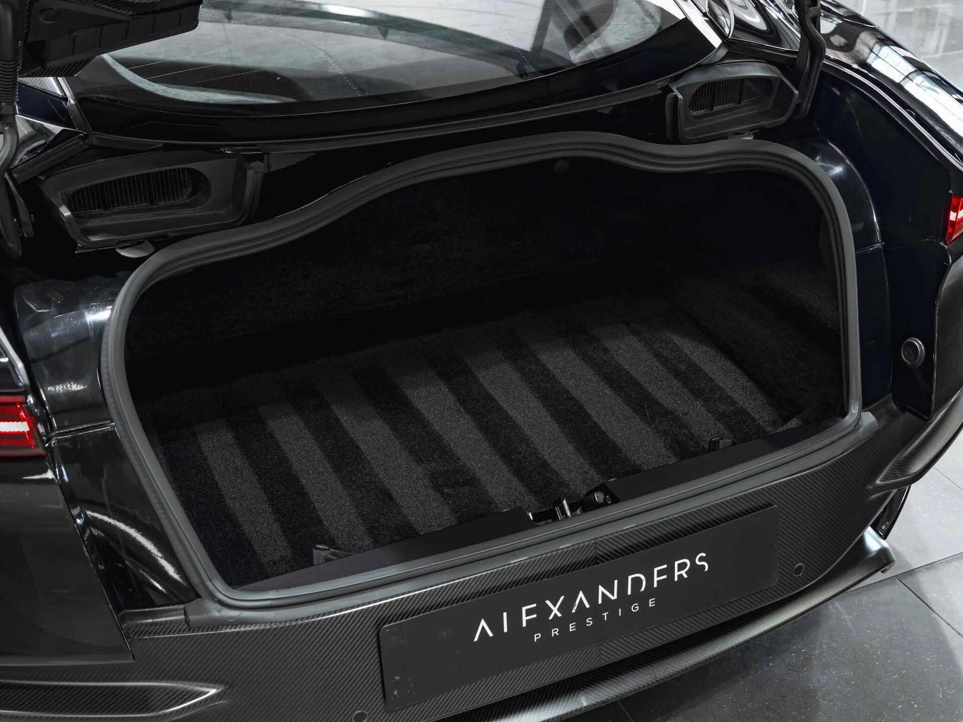 An interior shot of the boot on a 2019 Aston Martin DBS