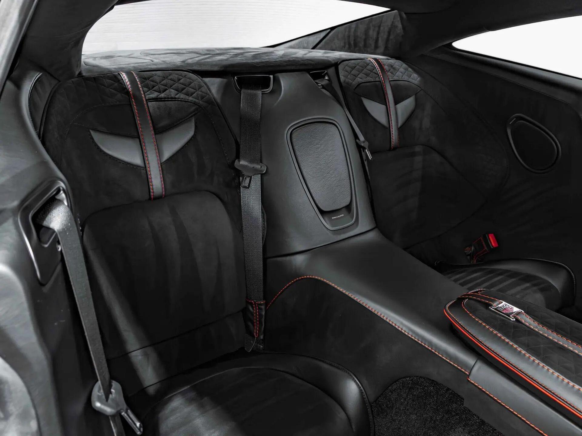 An interior shot of the seats rear on a 2019 Aston Martin DBS