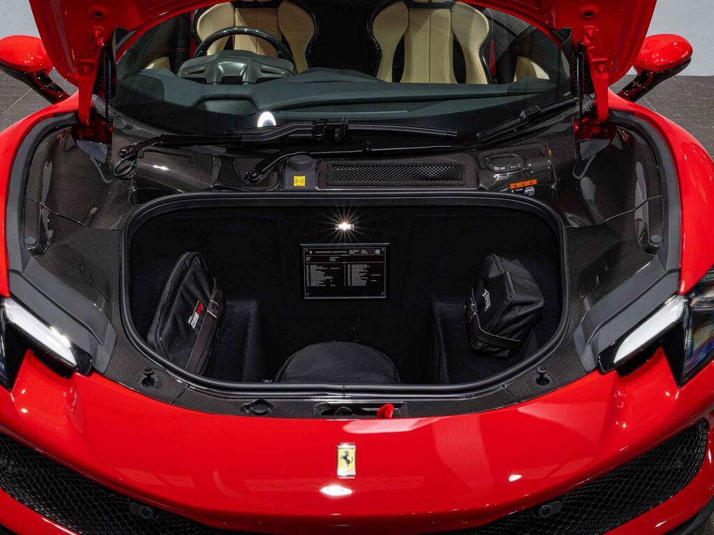 An interior shot of the boot on a 2022 Ferrari 296 GTB