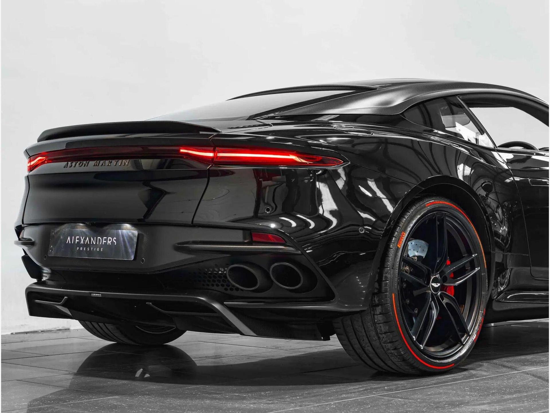 An exterior shot of the rear right on a 2019 Aston Martin DBS