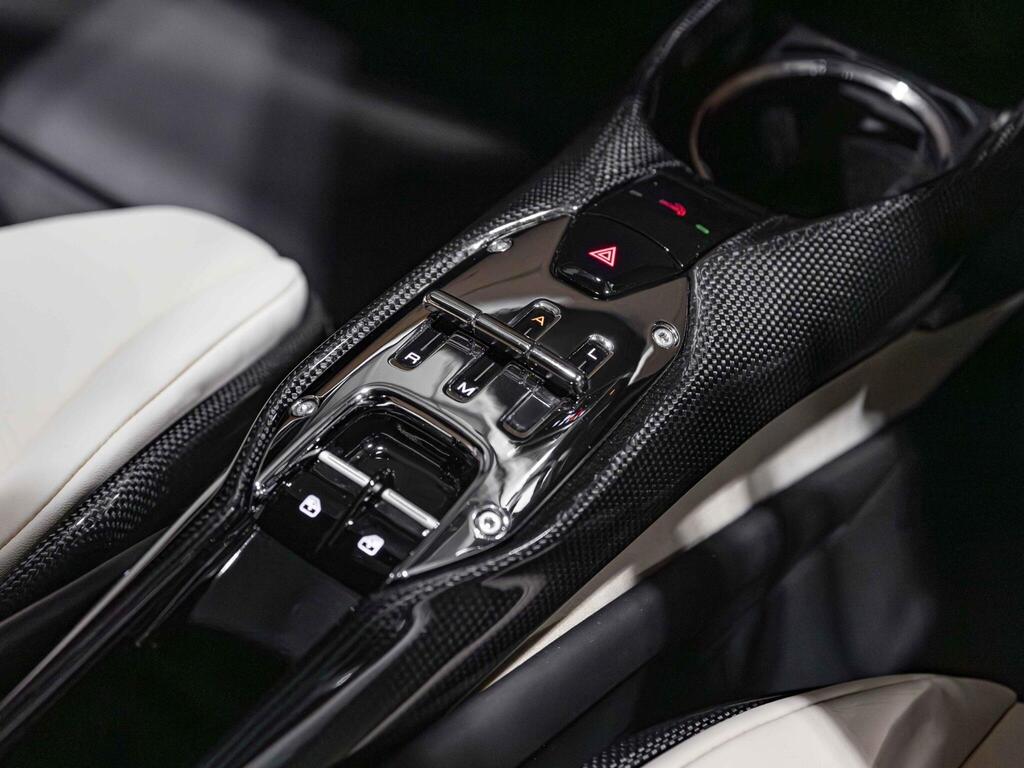 An interior shot of the interior front on a 2022 Ferrari 296 GTB