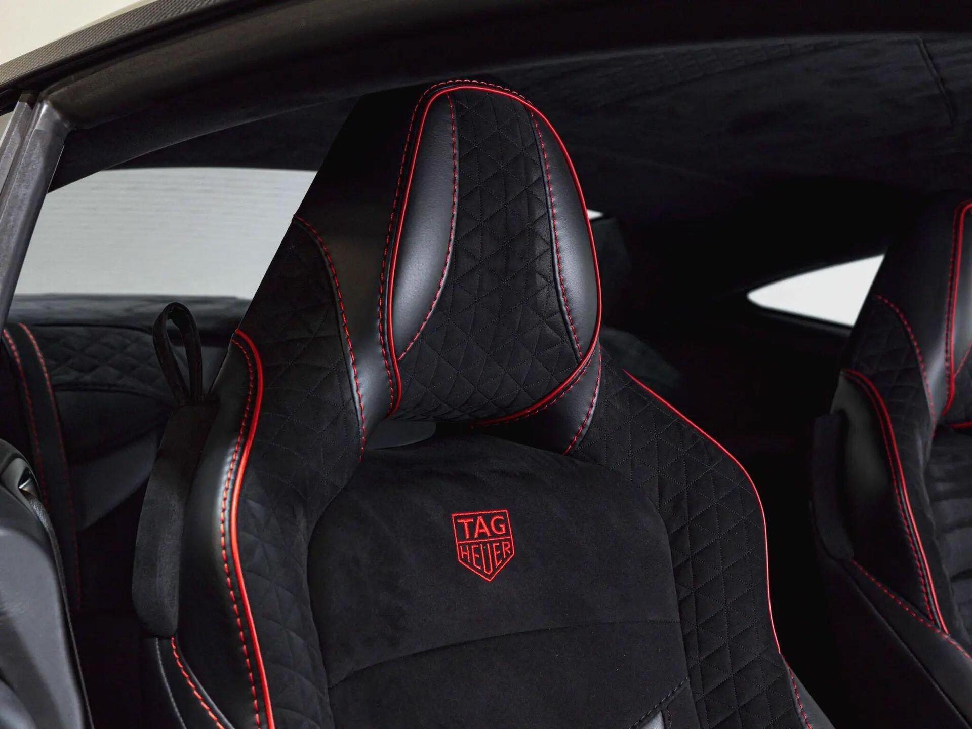 An interior shot of the seats rear on a 2019 Aston Martin DBS