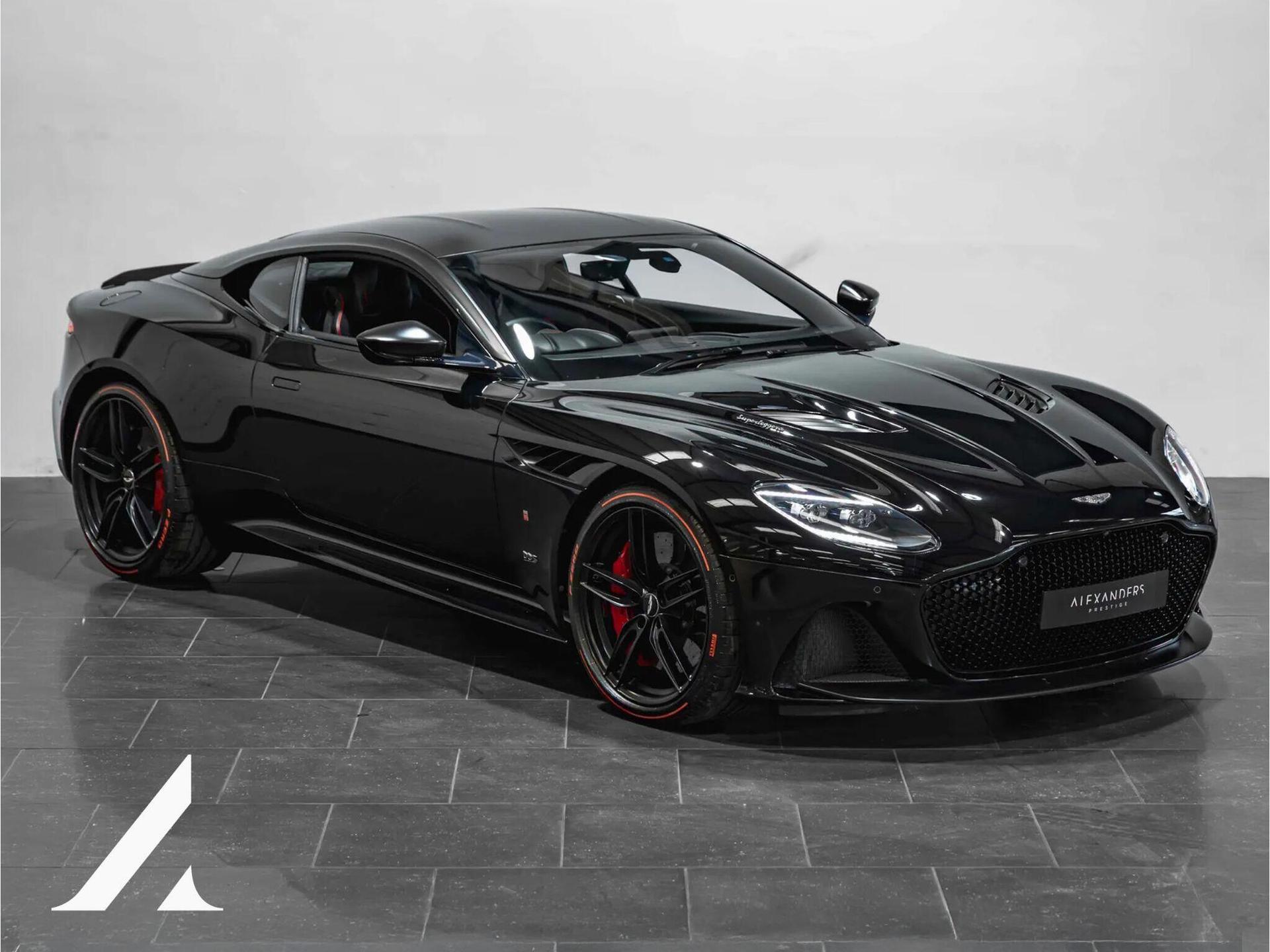 An exterior shot of the front right on a 2019 Aston Martin DBS