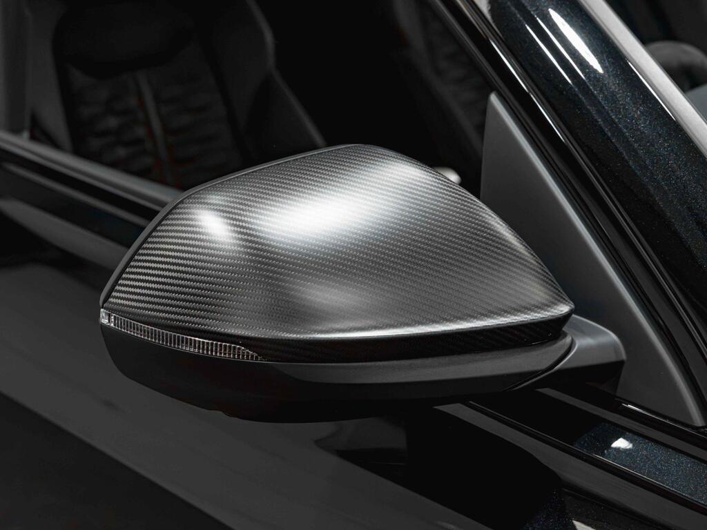 An exterior shot of the wing mirror on a 2025 Audi RSQ8