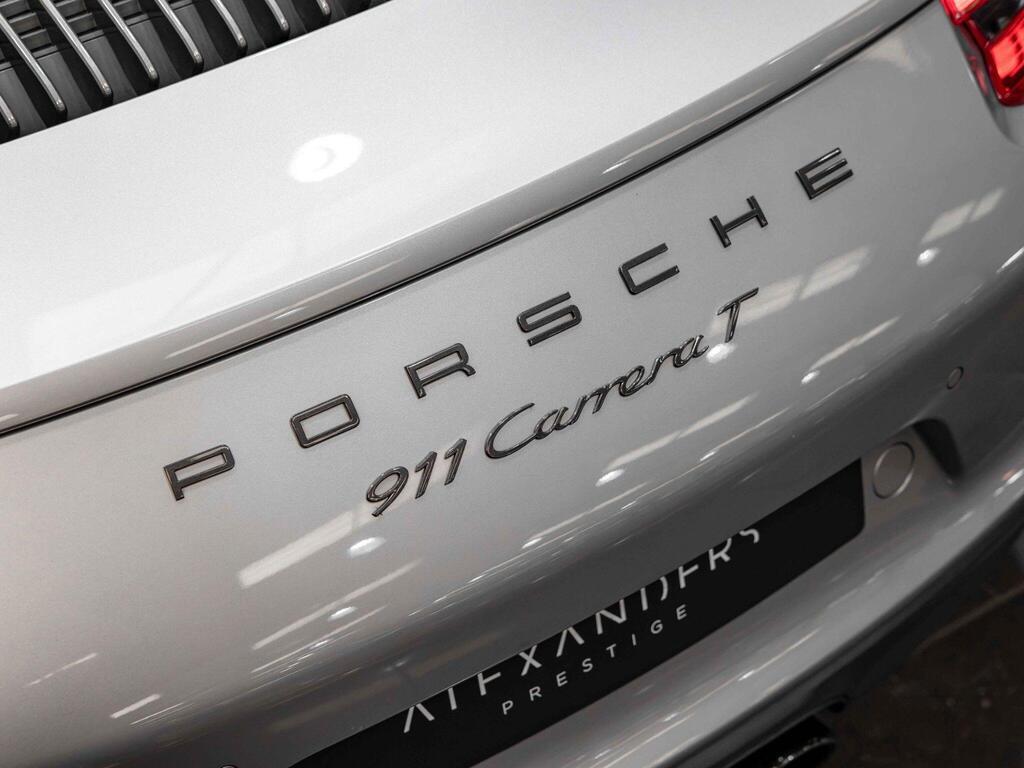 An exterior shot of the badge exterior on a 2018 Porsche 911