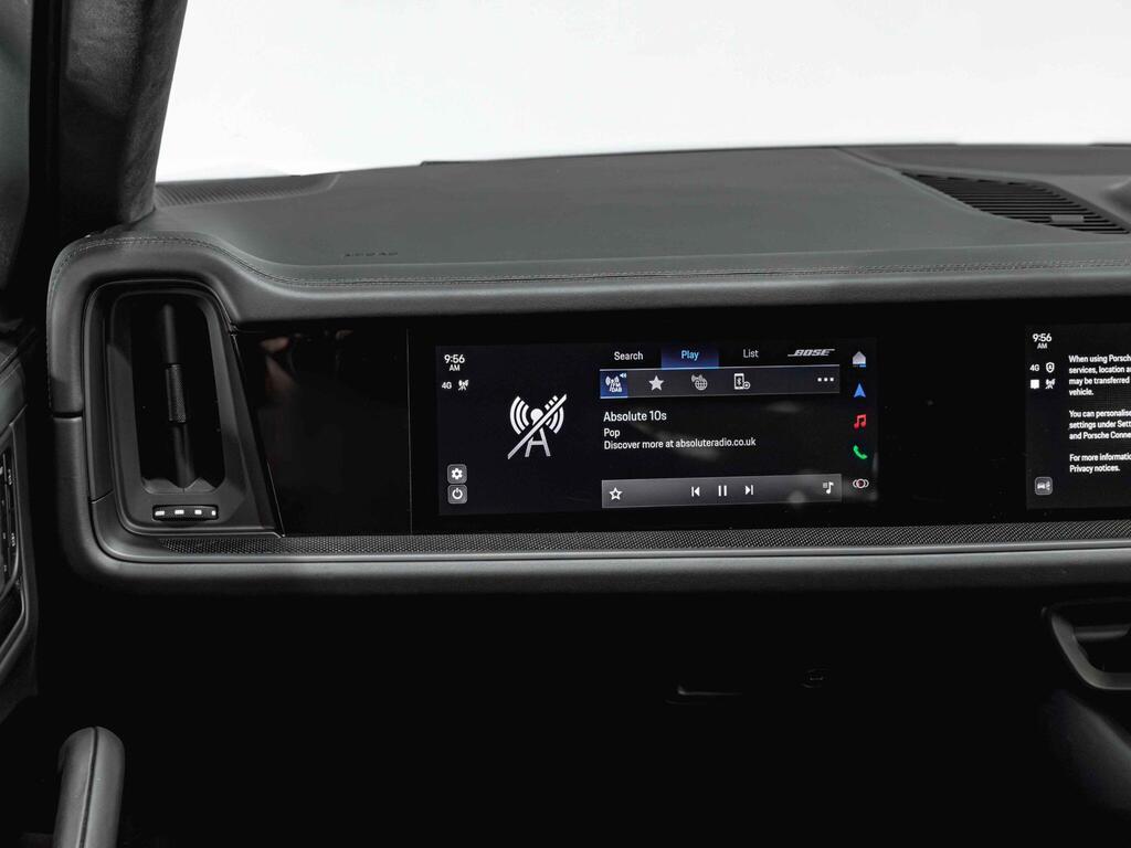 An interior shot of the infotainment system on a 2024 Porsche Cayenne