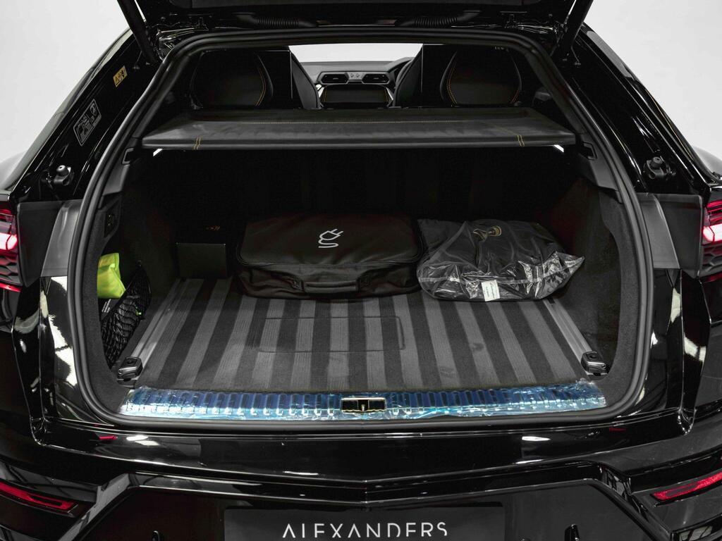 An interior shot of the boot on a 2025 Lamborghini Urus