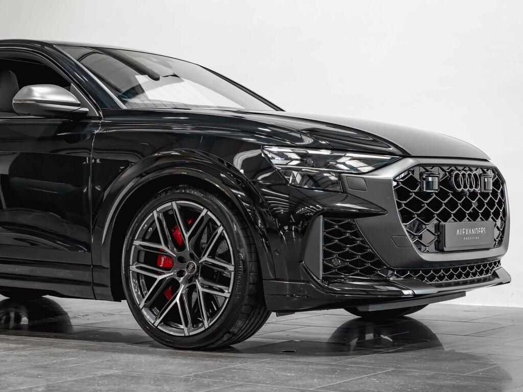 An exterior shot of the front right on a 2025 Audi RSQ8