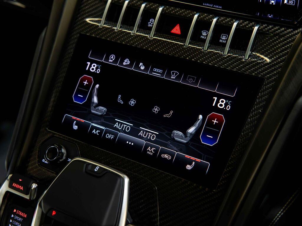 An interior shot of the misc controls on a 2022 Lamborghini Urus