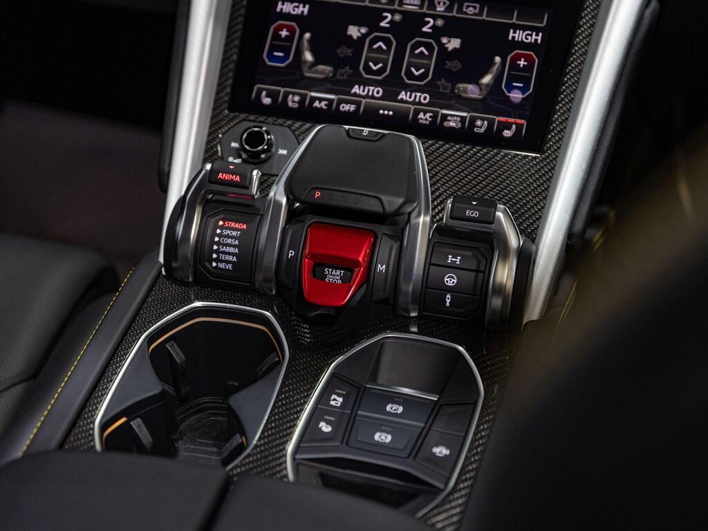 An interior shot of the misc controls on a 2022 Lamborghini Urus