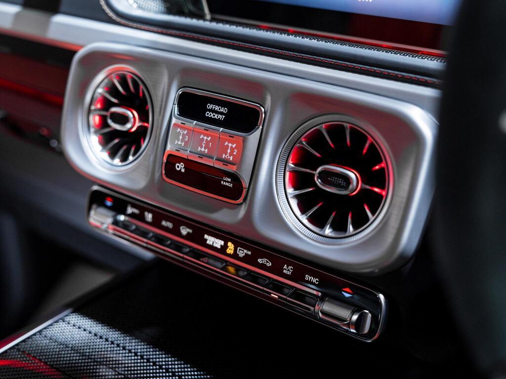 An interior shot of the interior front on a 2026 Mercedes-Benz G Class