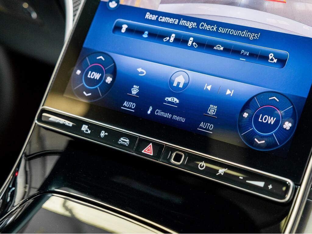 An interior shot of the infotainment system on a 2024 Mercedes-Benz C Class