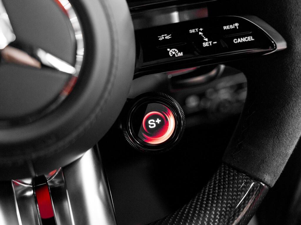 An interior shot of the steering wheel on a 2026 Mercedes-Benz G Class