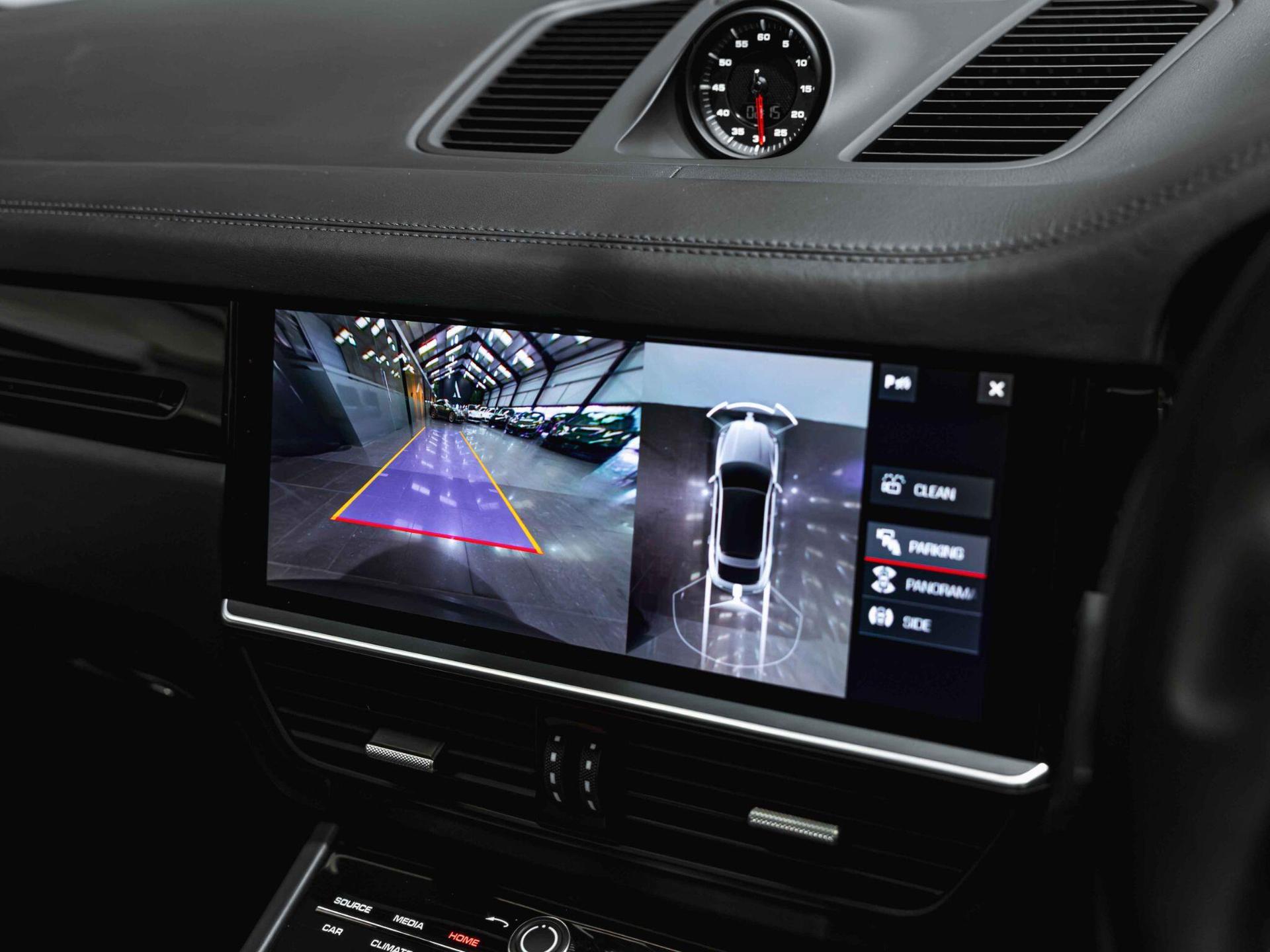 An interior shot of the infotainment system on a 2019 Porsche Cayenne