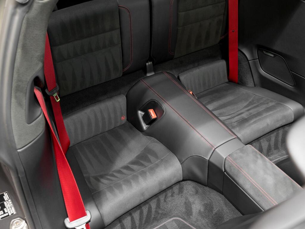 An interior shot of the seats rear on a 2023 Porsche 911