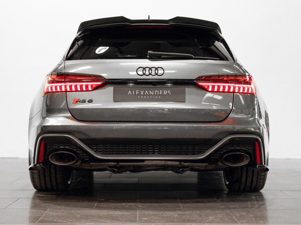 An exterior shot of the rear on a 2023 Audi RS6 Avant