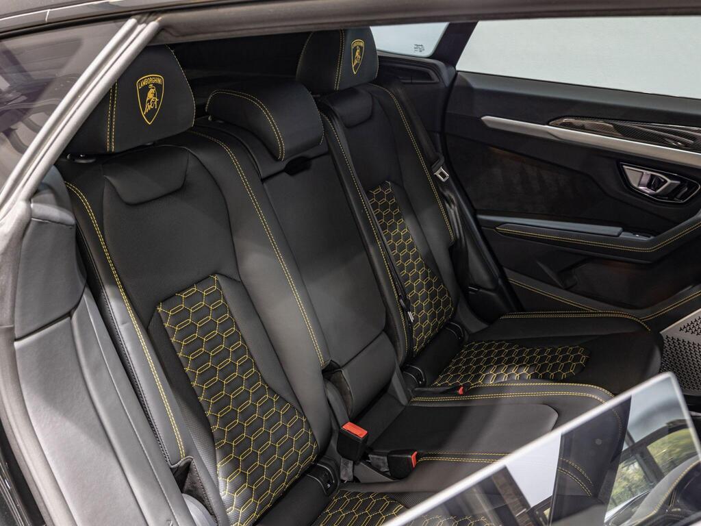 An interior shot of the seats rear on a 2022 Lamborghini Urus