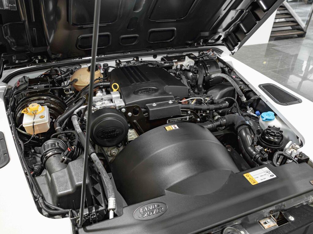 An exterior shot of the engine on a 2016 Land Rover Defender 90