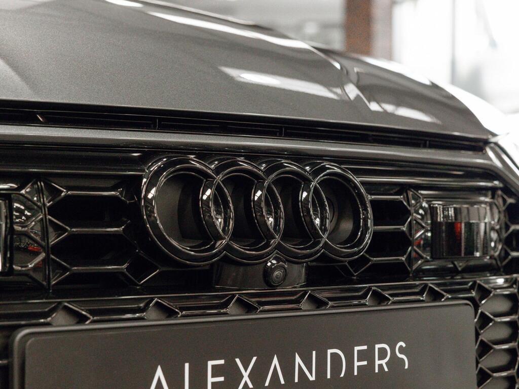 An exterior shot of the badge exterior on a 2023 Audi RS6 Avant