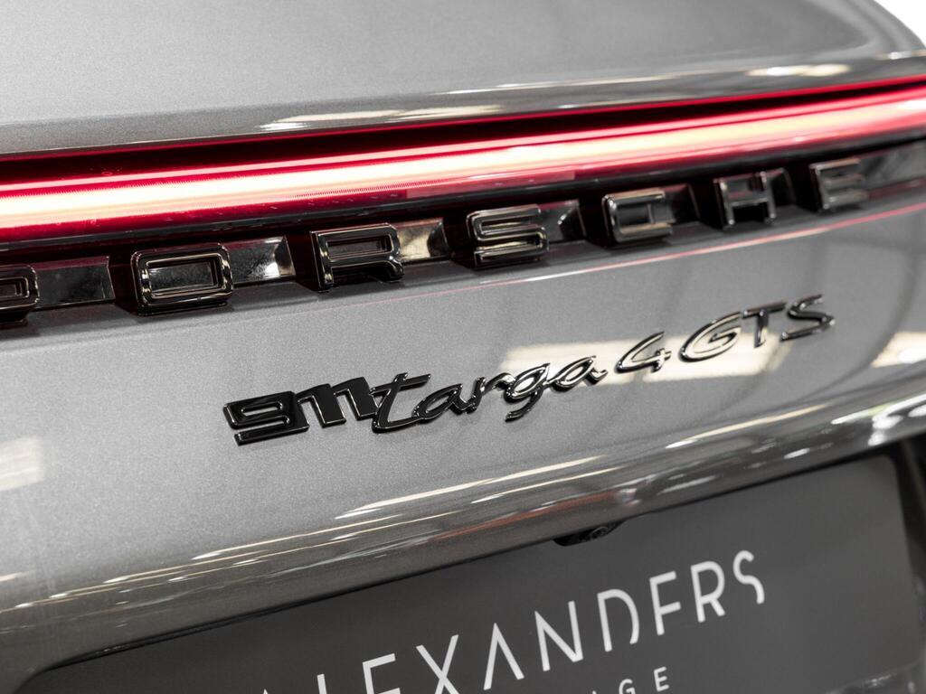 An exterior shot of the badge exterior on a 2023 Porsche 911