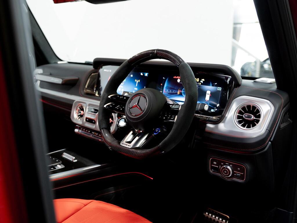 An interior shot of the interior front on a 2026 Mercedes-Benz G Class