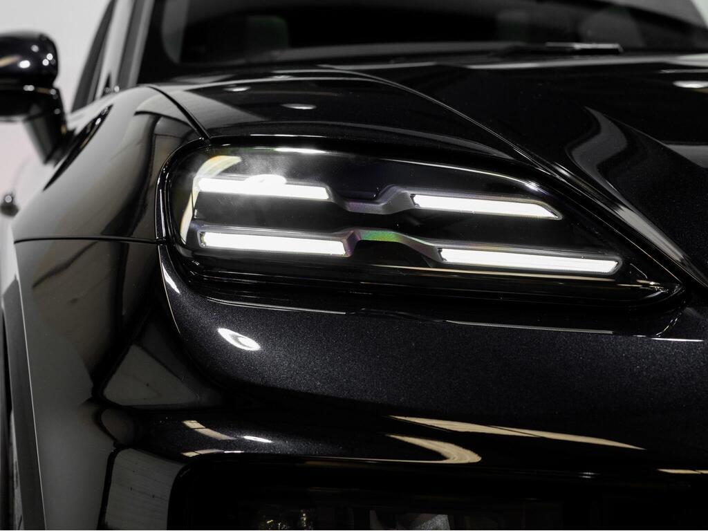An exterior shot of the lights front on a 2025 Porsche Macan