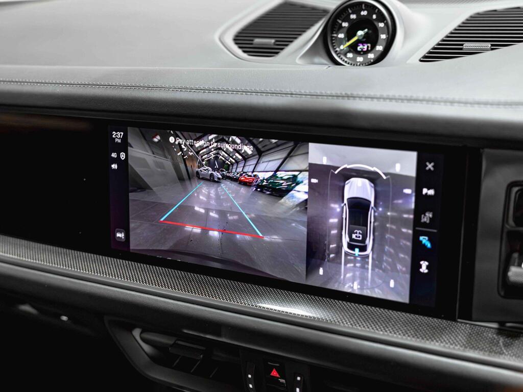 An interior shot of the infotainment system on a 2024 Porsche Cayenne