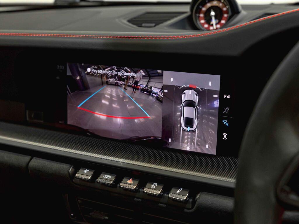 An interior shot of the infotainment system on a 2026 Porsche 911