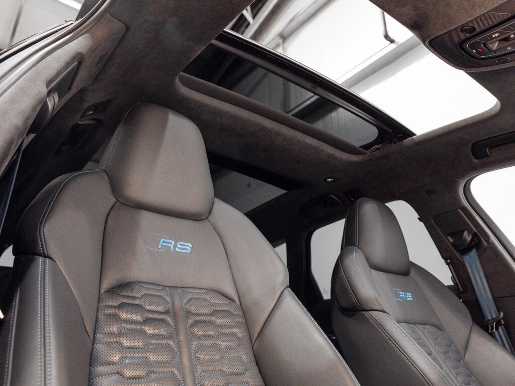 An interior shot of the driver seat on a 2023 Audi RS6 Avant