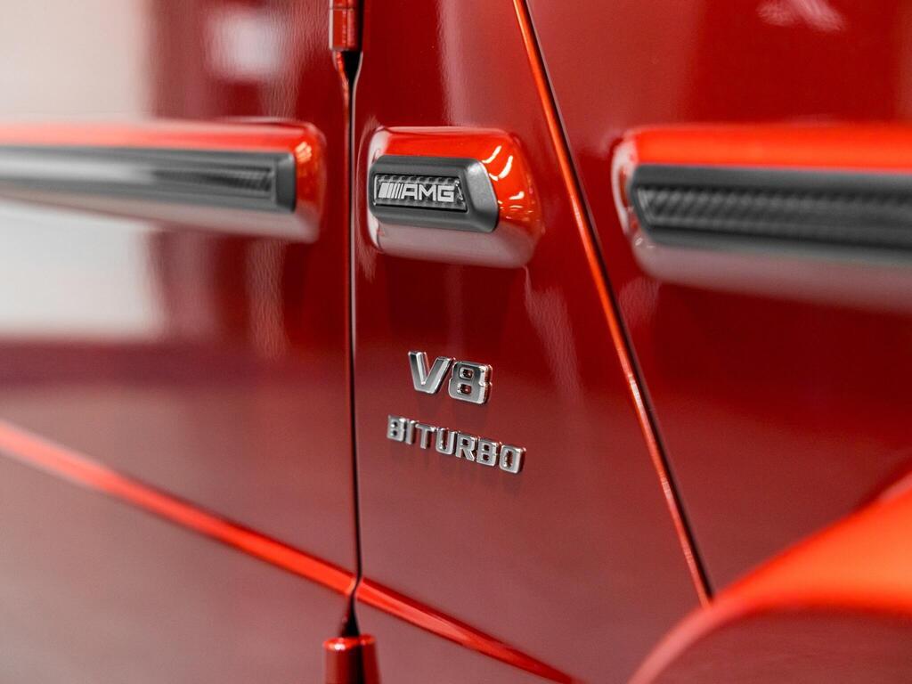 An exterior shot of the badge exterior on a 2026 Mercedes-Benz G Class