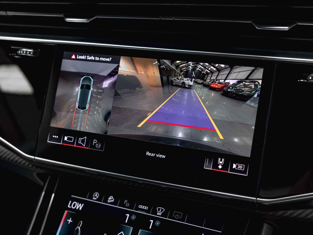 An interior shot of the infotainment system on a 2025 Audi RSQ8