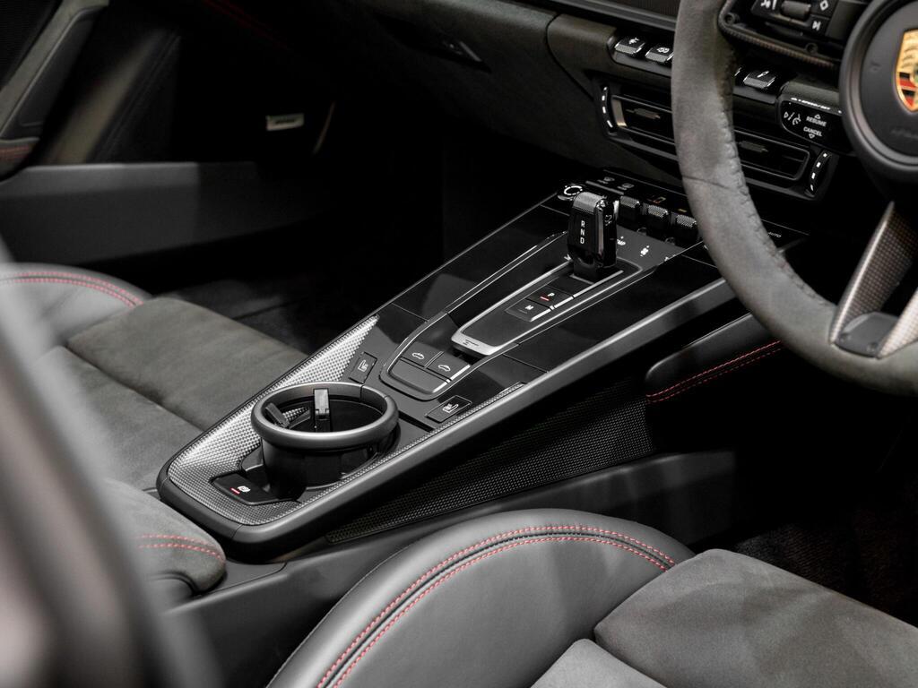 An interior shot of the interior front on a 2023 Porsche 911