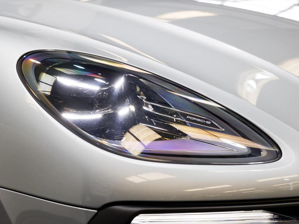 An exterior shot of the lights front on a 2025 Porsche Macan