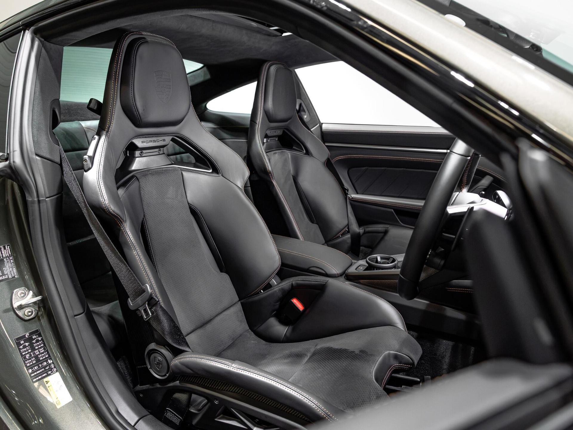 An interior shot of the driver seat on a 2026 Porsche 911