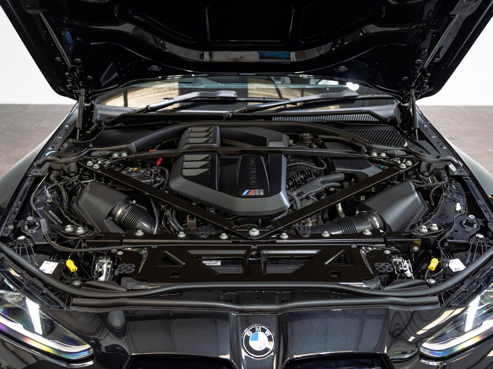 An exterior shot of the engine on a 2025 BMW M4