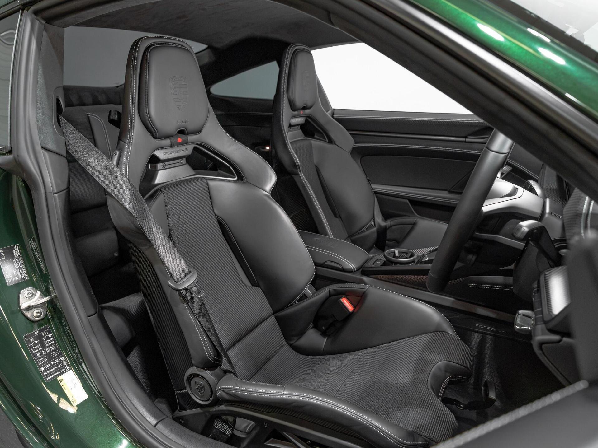 An interior shot of the seat front passenger on a 2025 Porsche 911